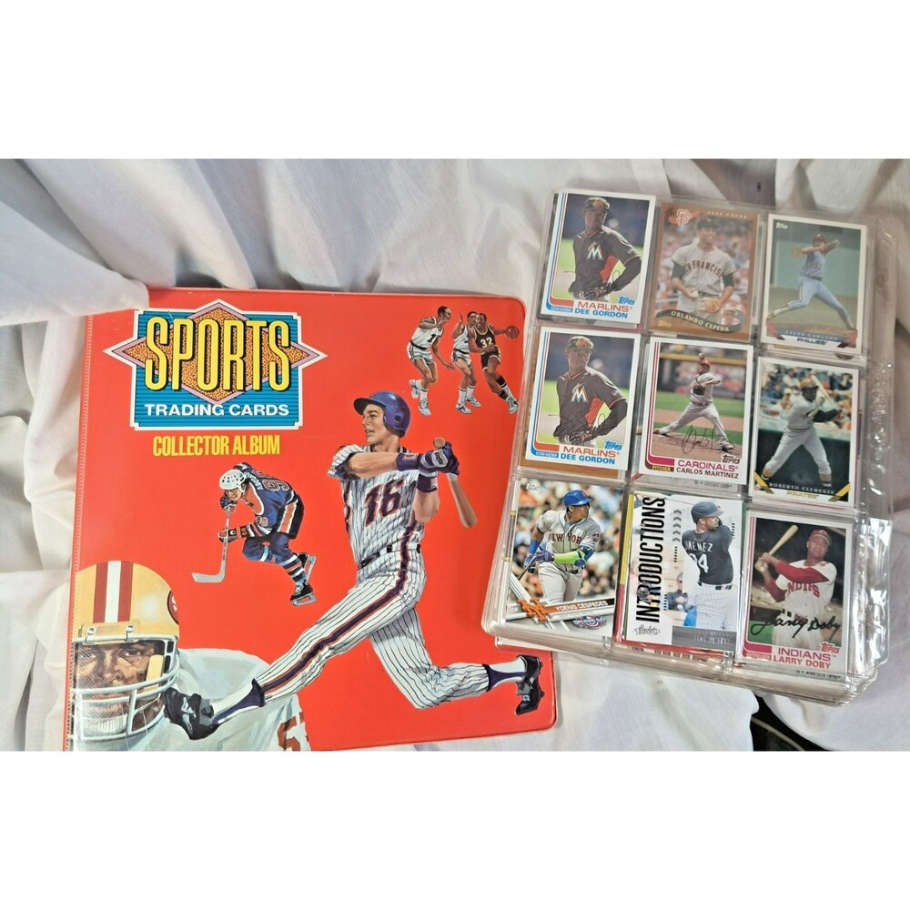 Vintage Baseball Trading Cards Set 1980- 2000’s Lot of 273 w Binder